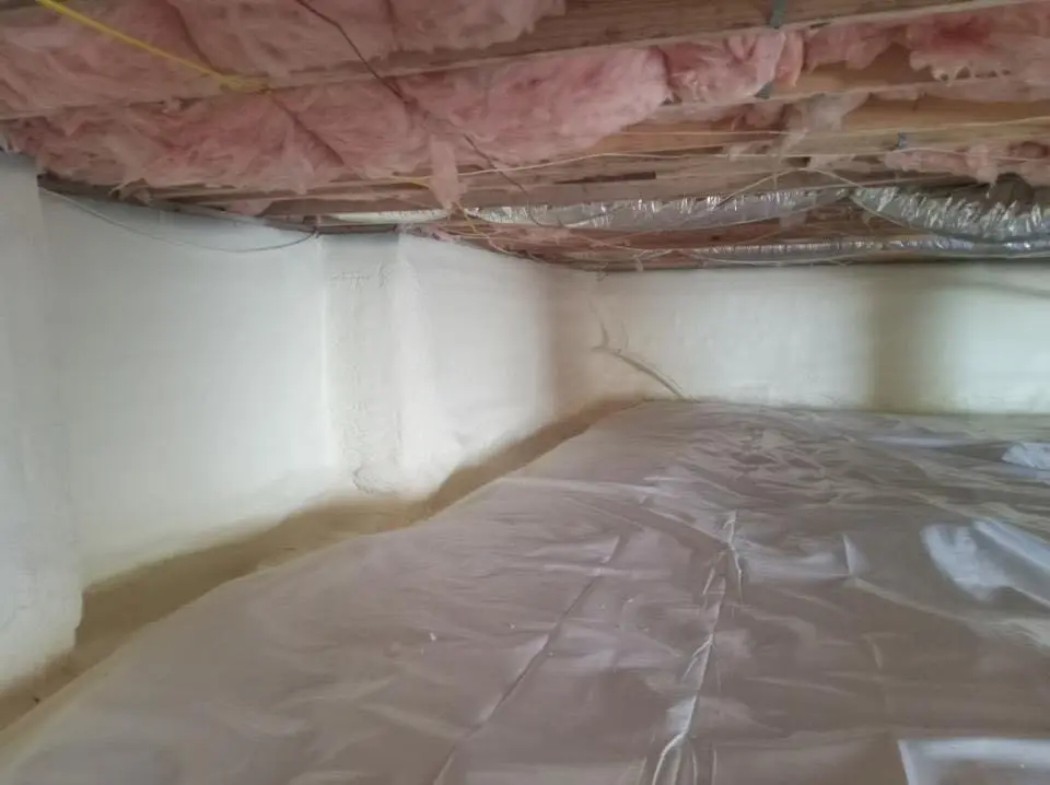 Crawl space encapsulation with closed-cell spray foam for Spray Foam Roofing in Aransas Pass